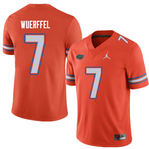 Jordan Brand Men #7 Danny Wuerffel Florida Gators College Football Jerseys Sale-Orange